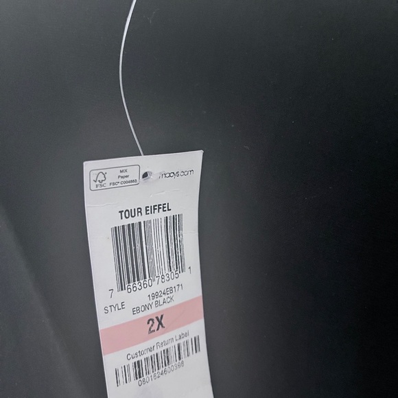 Style and Co Woman'ss black wrap top - Picture 3 of 6